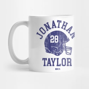 Jonathan Taylor Indianapolis Helmet Font Mug